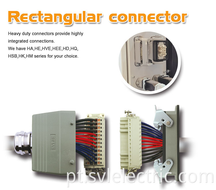 6 pin Harting heavy duty connector